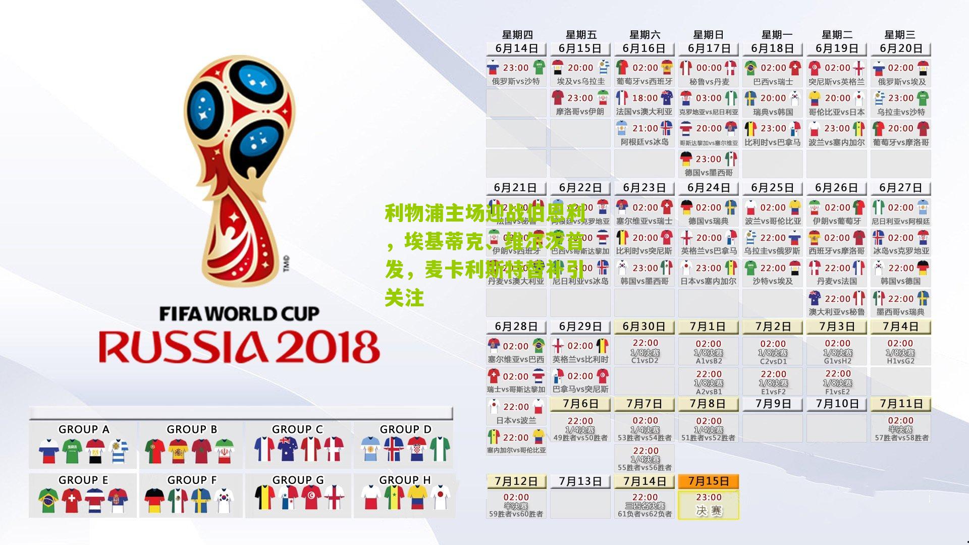 利物浦主场迎战伯恩利，埃基蒂克、维尔茨首发，麦卡利斯特替补引关注